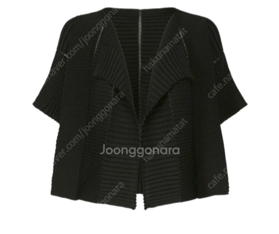 이세이미야케 플리츠플리즈 칼럼니트 가디건 블랙 새상품 이미지