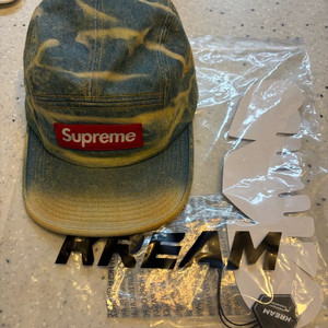 슈프림 데님 캠프캡 더티 인디고 제품 이미지