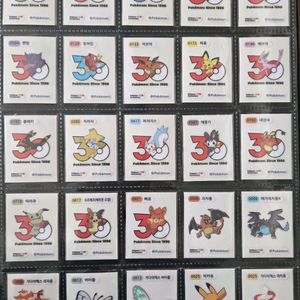 포켓몬 띠부씰 시즌5 30주년 전종 이미지