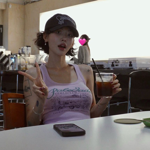 (새상품) 페일제이드 vintage beach tank 빈티지 비치 탱크 나시 민소매 핑크 이미지