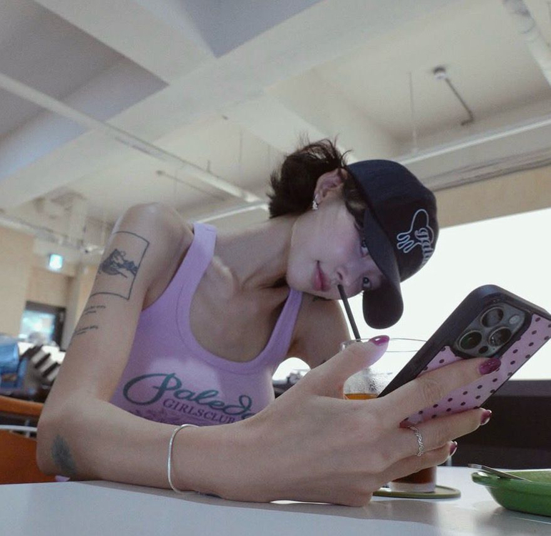 (새상품) 페일제이드 vintage beach tank 빈티지 비치 탱크 나시 민소매 핑크 이미지