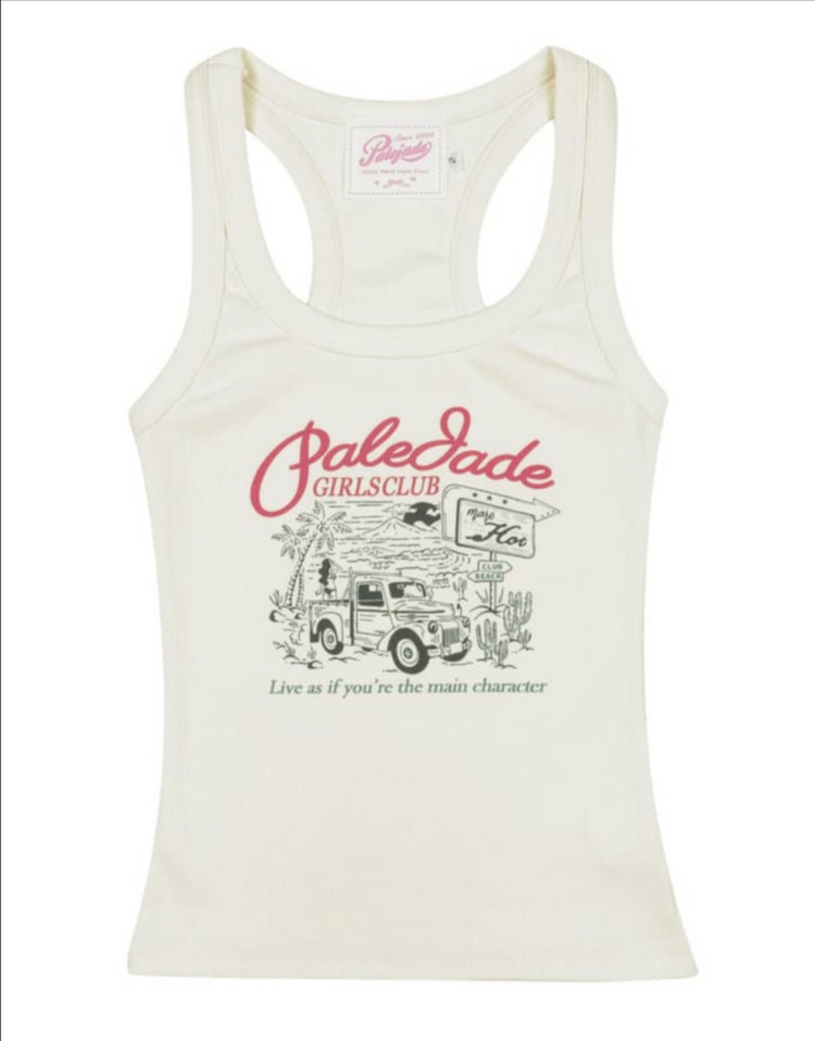 (새상품) 페일제이드 vintage beach tank 빈티지 비치 탱크 나시 민소매 핑크 이미지