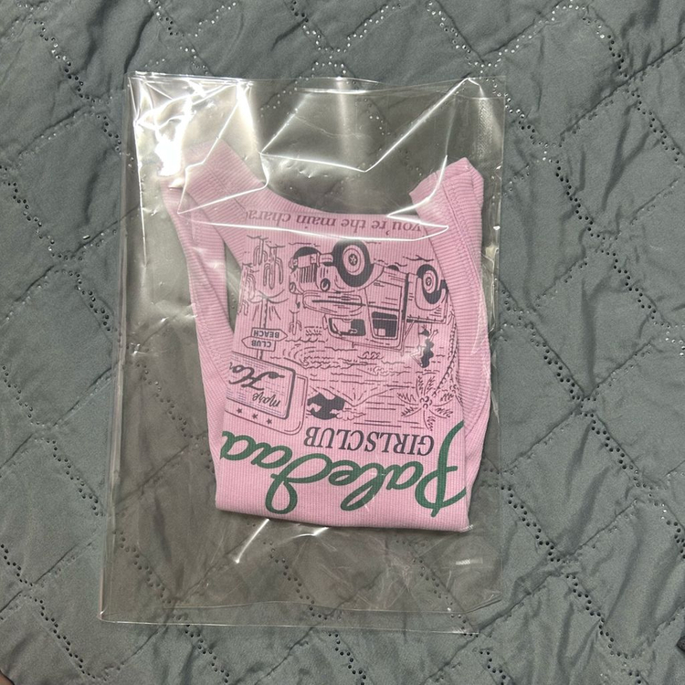 (새상품) 페일제이드 vintage beach tank 빈티지 비치 탱크 나시 민소매 핑크 이미지