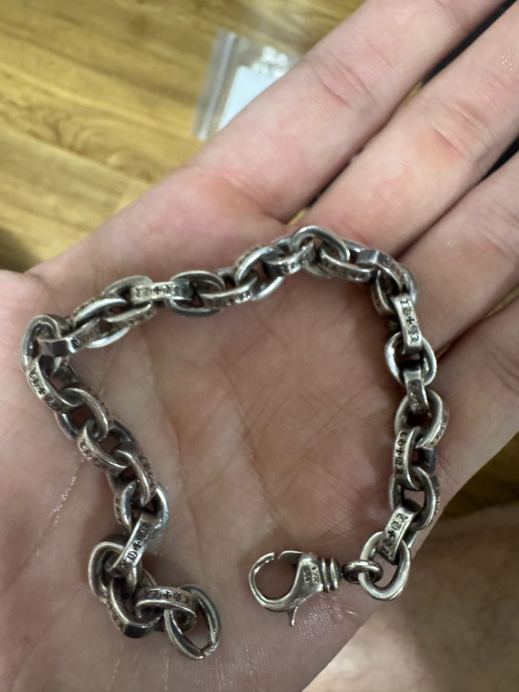 크롬하츠 정품 라지 페이퍼 체인 팔찌 이미지