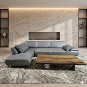 독일 코이노 볼라레 콤포트 최상급 천연 전체가죽 코너형 소파 이미지