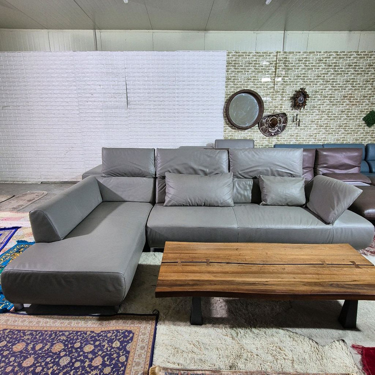 독일 코이노 볼라레 콤포트 최상급 천연 전체가죽 코너형 소파 이미지