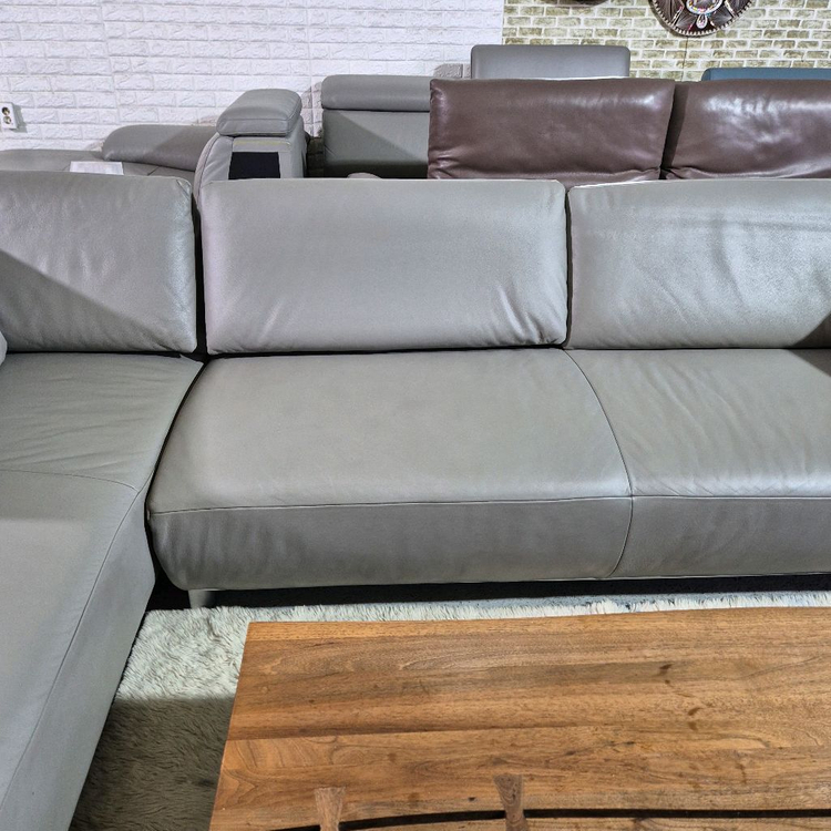 독일 코이노 볼라레 콤포트 최상급 천연 전체가죽 코너형 소파 이미지