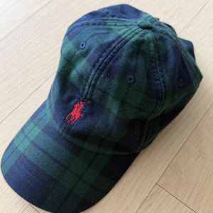 [폴로 랄프로렌] 블랙와치 플란넬 볼 캡 모자 이미지