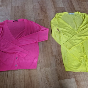 여성 가디건 2종 (핑크, 옐로우) 이미지