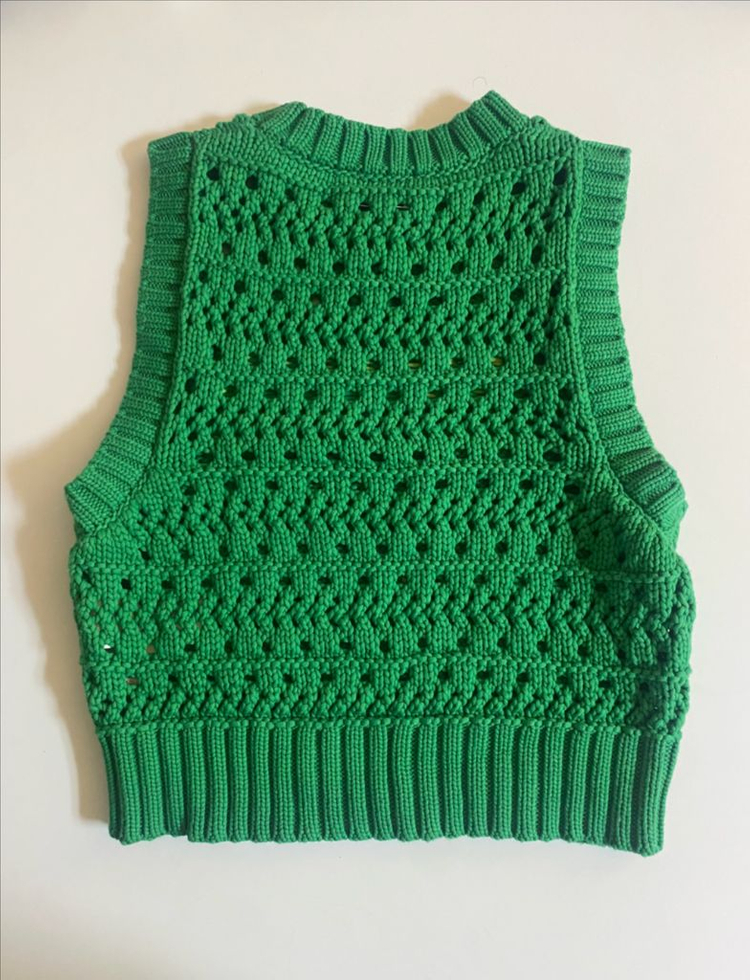 ganni 가니 니트 베스트 조끼 그린 이미지