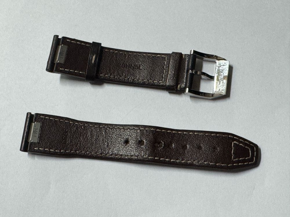 Iwc 마크 블랙 스트랩 핀 버클 20mm 이미지