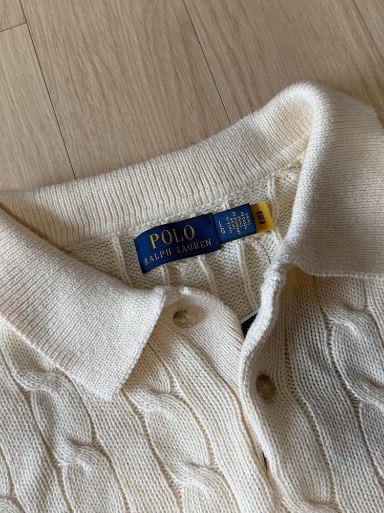 [폴로 랄프로렌] 꽈배기 반팔 니트 L 사이즈 이미지