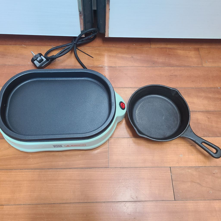 2인용 만능그릴 *1인용 무쇠팬 일괄 이미지