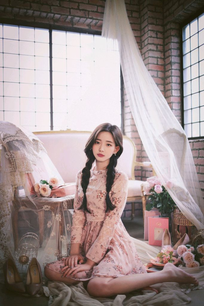 밀크코코아 연분홍 레이스 플라워 원피스 리본 꽃 핑크 드레스 이미지