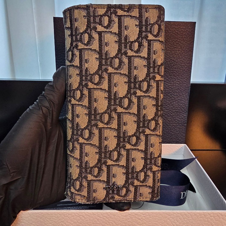 {클로젯}[Os]디올 오블리크 버티컬 장지갑 이미지