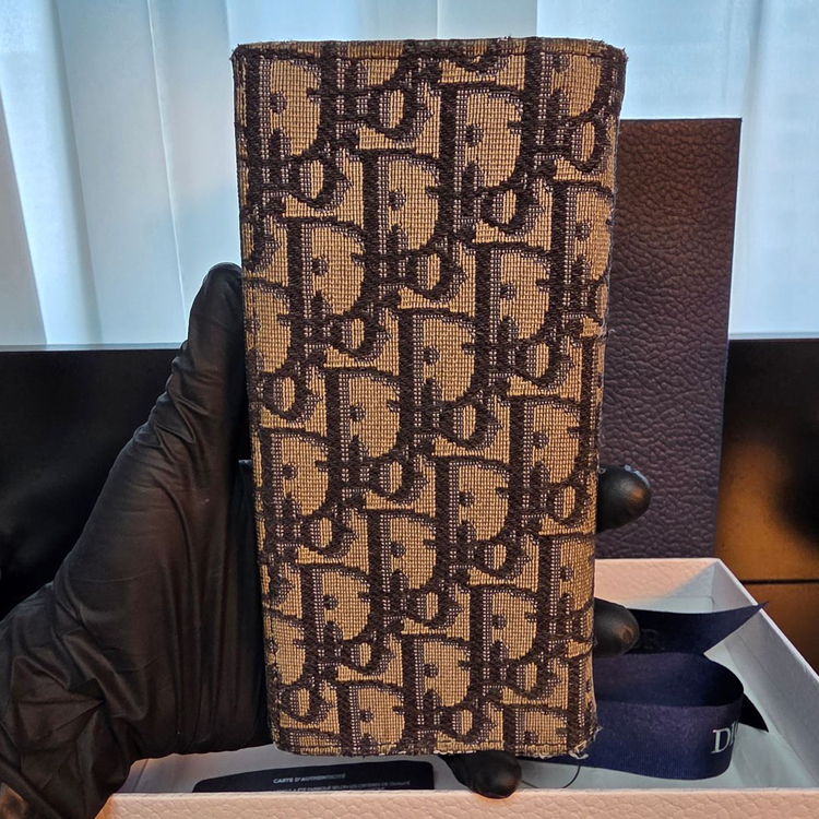 {클로젯}[Os]디올 오블리크 버티컬 장지갑 이미지