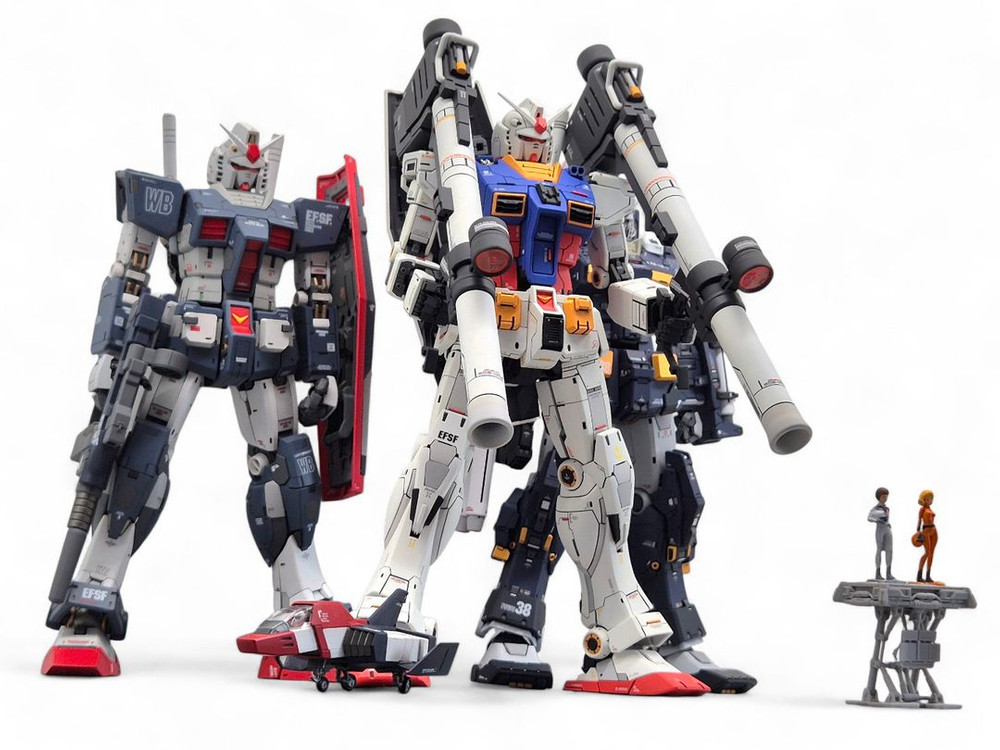 레진 도색작 일괄 퍼스트 1.2.3 호기 건담 세트 이미지