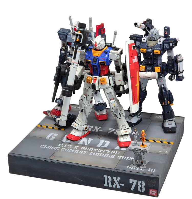 레진 도색작 일괄 퍼스트 1.2.3 호기 건담 세트 이미지