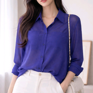 컬쳐콜시스루언발블라우스 이미지