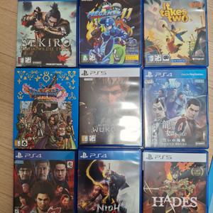 PS4/PS5 게임 타이틀 모음 (오공5.2, 드래곤퀘스트 Definitive10,세키로3.3 등) 이미지