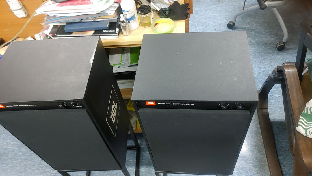 JBL 4312A 스피커& 몽돌 스탠드 이미지