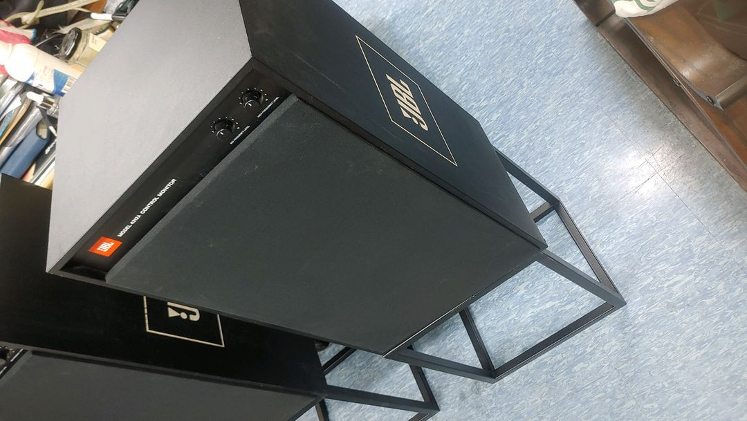 JBL 4312A 스피커& 몽돌 스탠드 이미지
