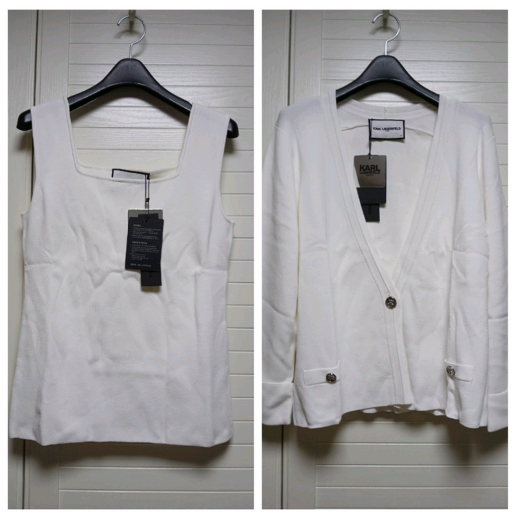 칼라거펠트 니트 세트(이너탑 + 가디건) 77 ㅡ새상품 이미지