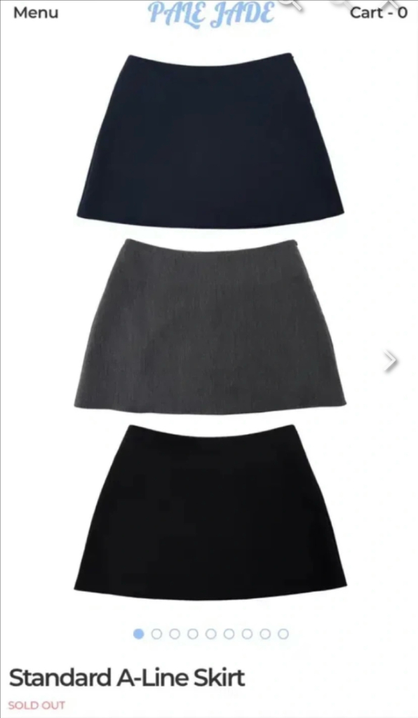 (새상품) 페일제이드 스탠다드 에이라인 스커트 블랙 1 이미지