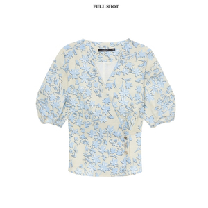 질스튜어트 뉴욕 플라워패턴 5부소매 블라우스 S사이즈 이미지