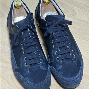 카날리 네이비 스웨이드/메쉬 스니커즈 43 이미지