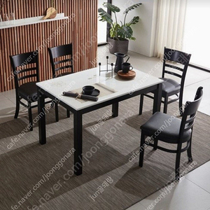 4인용 식탁 테이블 4인용 동서가구 모던 하이그로시 식탁 테이블 의자세트 이미지