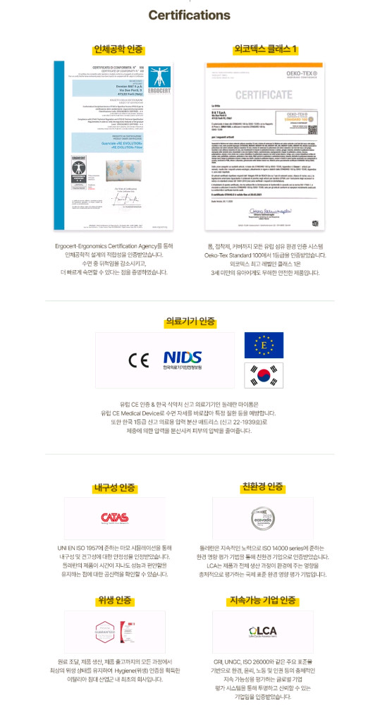 이태리 프리미엄 돌레란 리에볼루션 유아용 메모리폼 베개 새상품입니다. 이미지