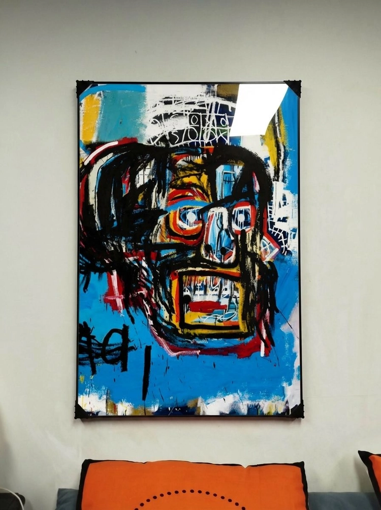 그림 액자 팝아트 인테리어소품 바스키아 스타일 인물그림 추상액자 2종 세트 대형 거실 벽면 장식 아트워크 모던 감성 이미지