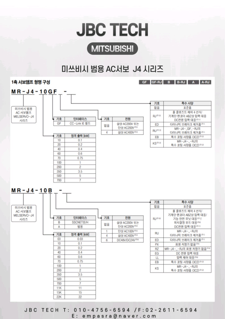 미쯔비시 서버드라이브 MR-J4-20A 이미지