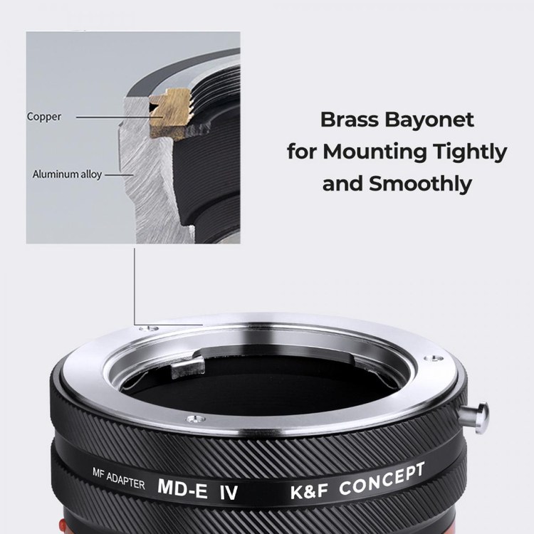 KnF Concept MD-E IV 미놀타 MD 렌즈-소니 E IV 어댑터 (새상품) (뒤캡포함) (무반사코팅) 이미지