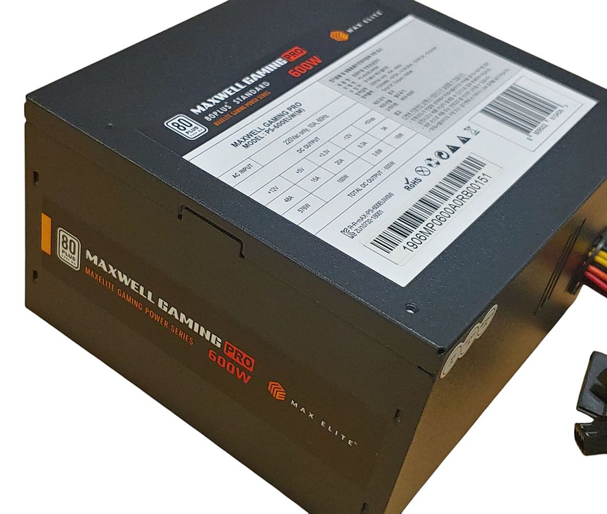 맥스엘리트 GAMING PRO 600W 80PLUS 파워서플라이 이미지