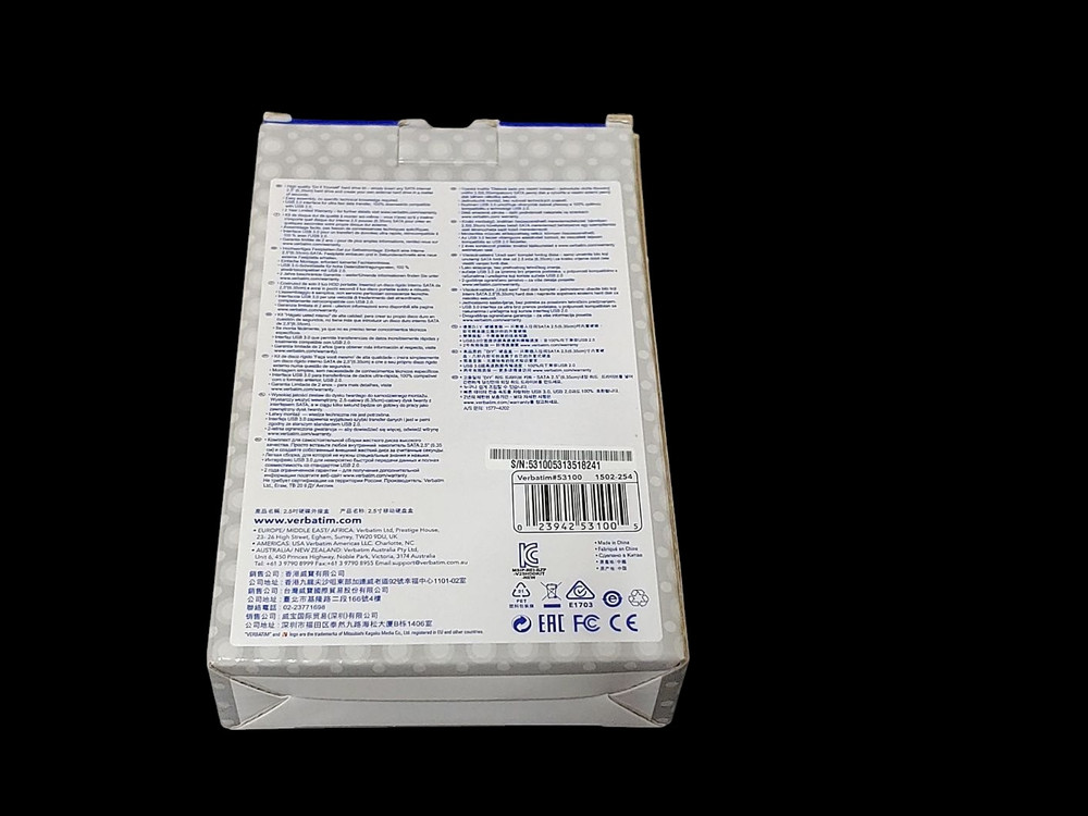 미사용 버바팀 USB 3.0 외장하드 케이스 2.5인치 SATA3 이미지