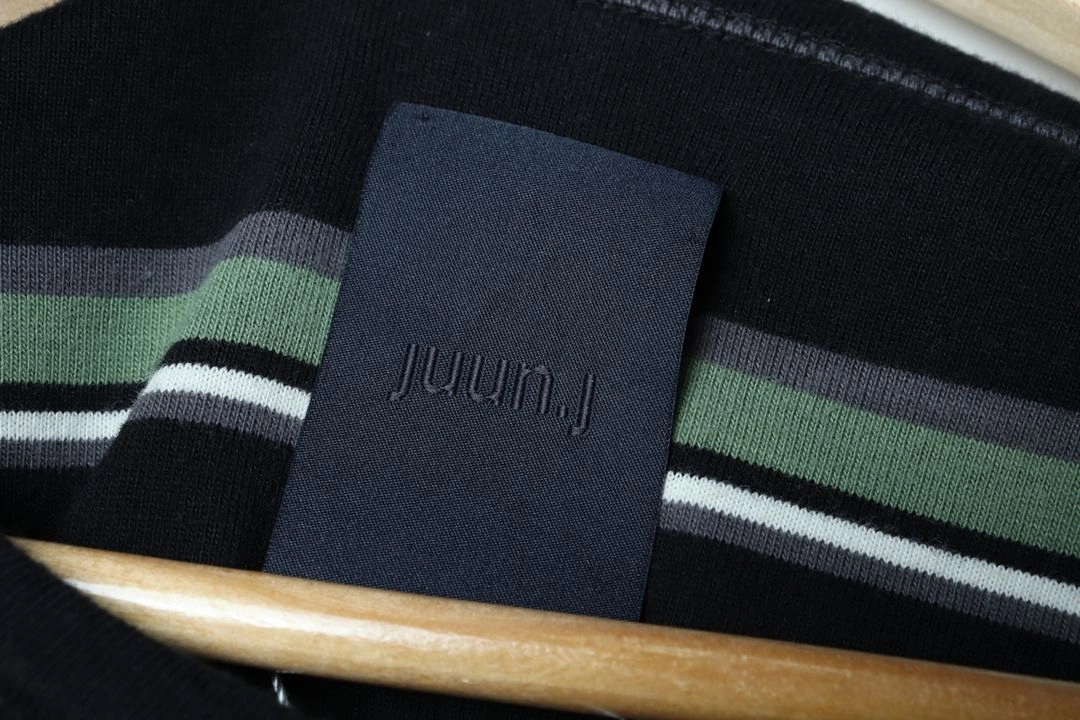 (L-3XL) 준지 긴팔티셔츠 박시 단가라 쭉티 이미지