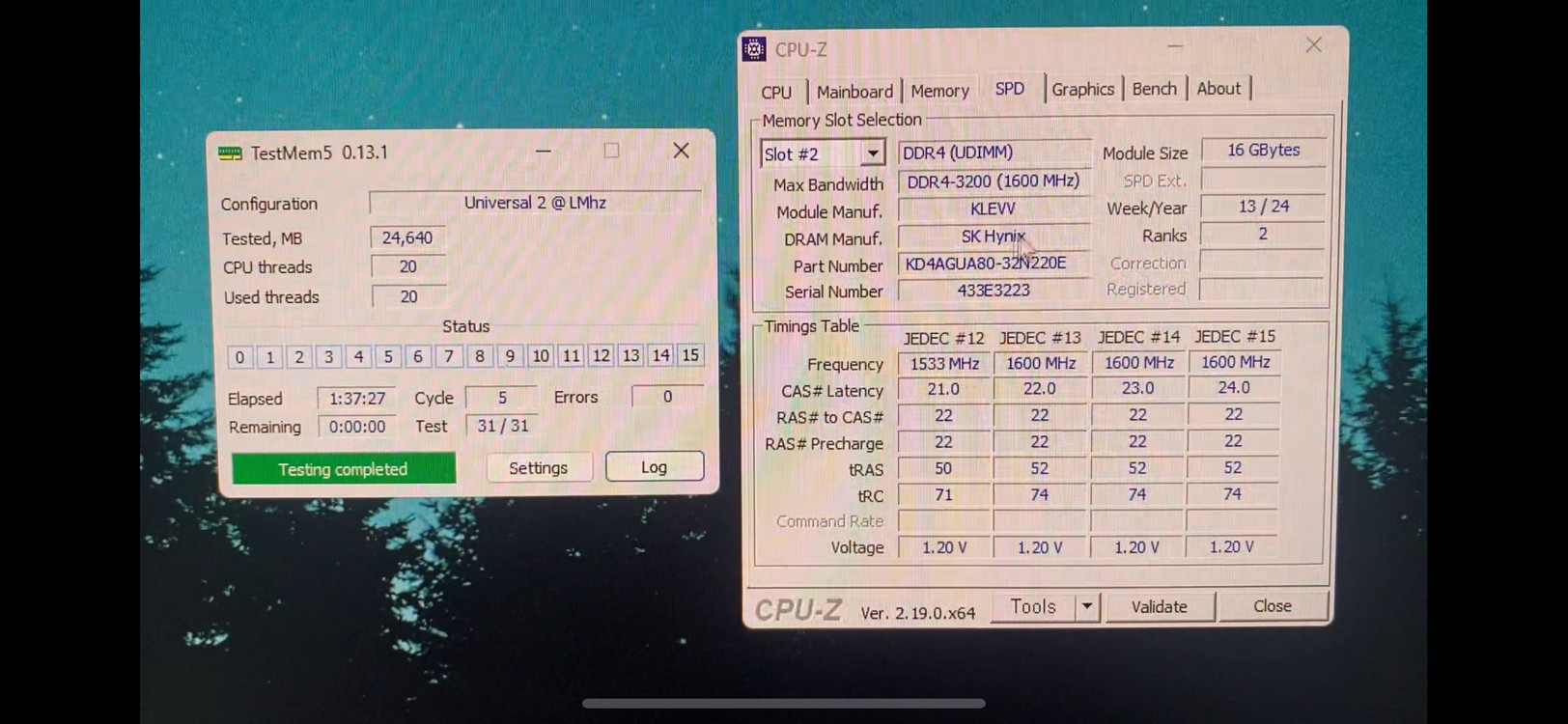 (무료배송)KLEVV 램 DDR4 3200 32GB(16x2)RAM 이미지