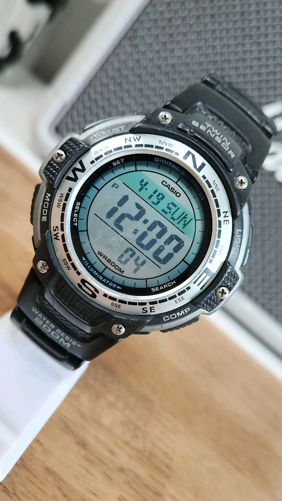 # 카시오 트윈센서 디지털 시계 나침반 아웃도어 시계 급처 / 지샥 이미지