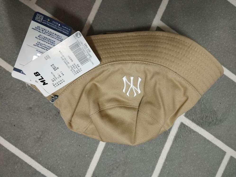 MLB 뉴욕 양키스 체크 패턴 양면 버킷햇 이미지