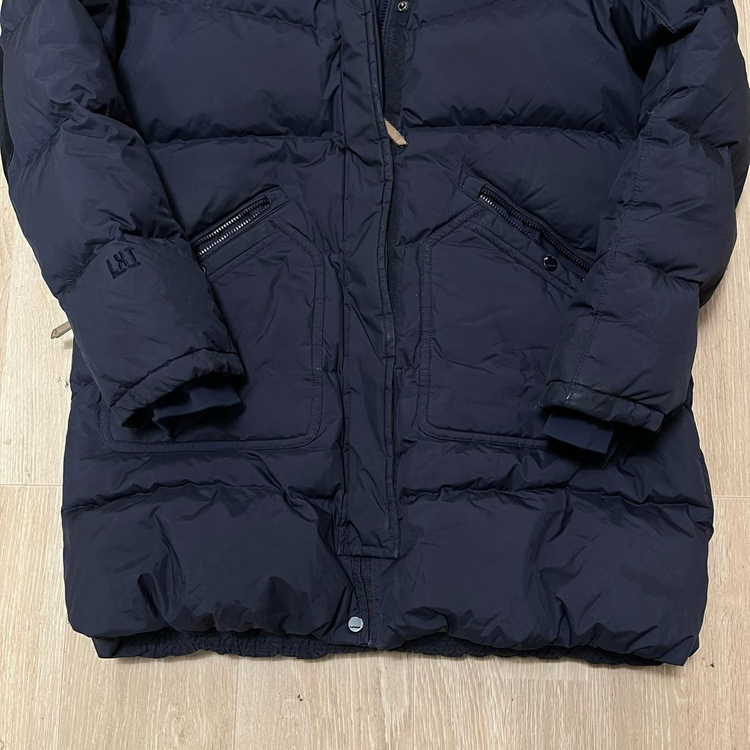 라푸마 구스다운 후드 롱패딩 점퍼 [네이비] L/100 이미지