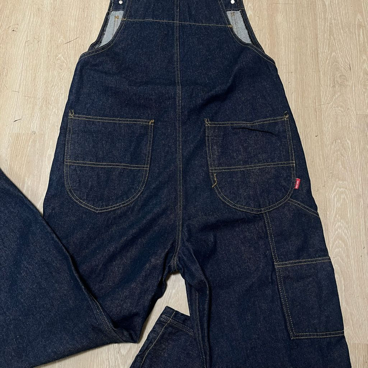 스몰버드 워크웨어 오버롤 생지 데님 멜빵바지 [진청] M 이미지