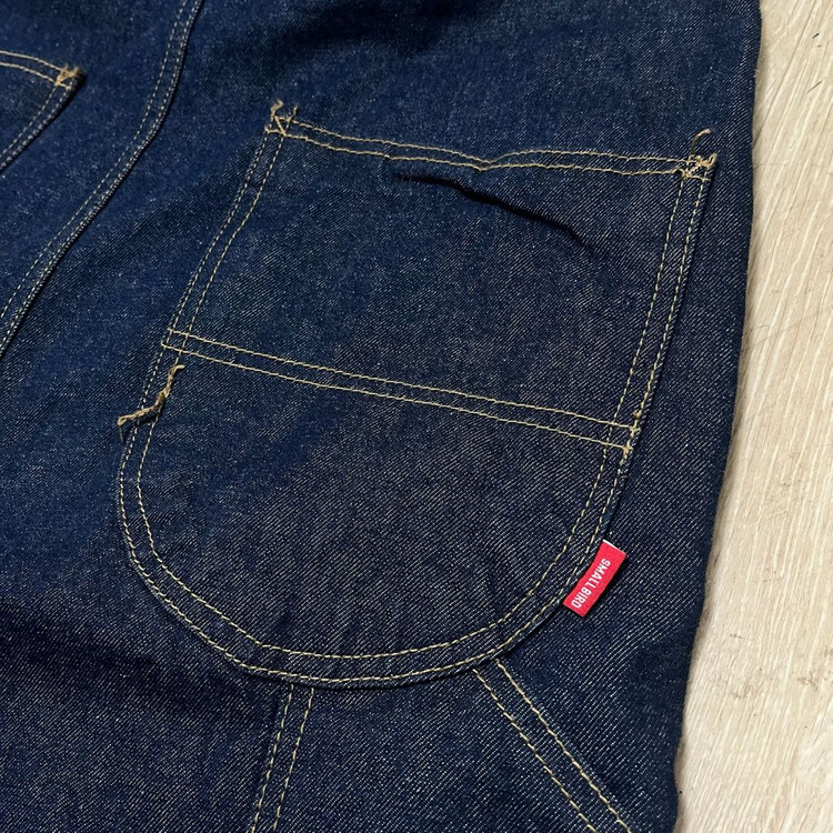 스몰버드 워크웨어 오버롤 생지 데님 멜빵바지 [진청] M 이미지