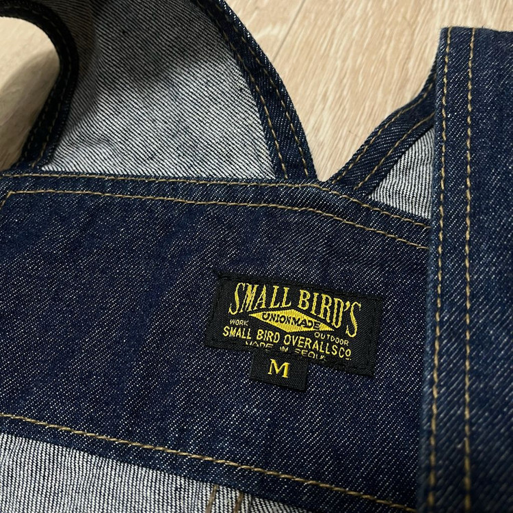 스몰버드 워크웨어 오버롤 생지 데님 멜빵바지 [진청] M 이미지