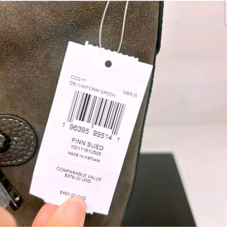 새상품) 코치 크로스백 스웨이드 카키그린 이미지