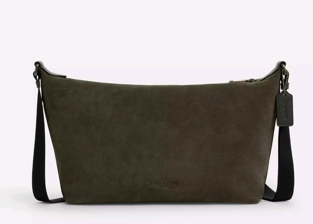 새상품) 코치 크로스백 스웨이드 카키그린 이미지