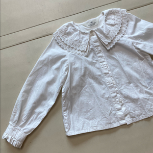 H&M 여아 자수 레이스 빅카라 블라우스 110사이즈 이미지