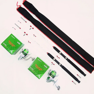 문어,우럭,광어,농어,베스루어낚시대2대와 5000번릴2대와 릴줄 이미지