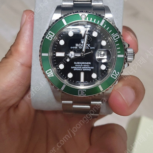 롤렉스 구구형 서브마리너 구구섭 그린, 커밋 16610lv 판매 교환합니다. 인그레이빙있음 이미지